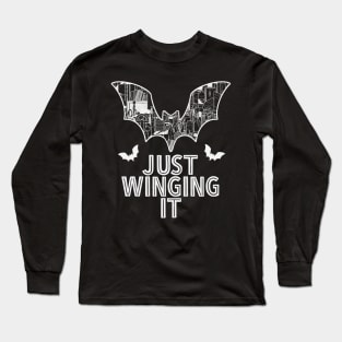 Just Winging It Bat Art Supply Long Sleeve T-Shirt